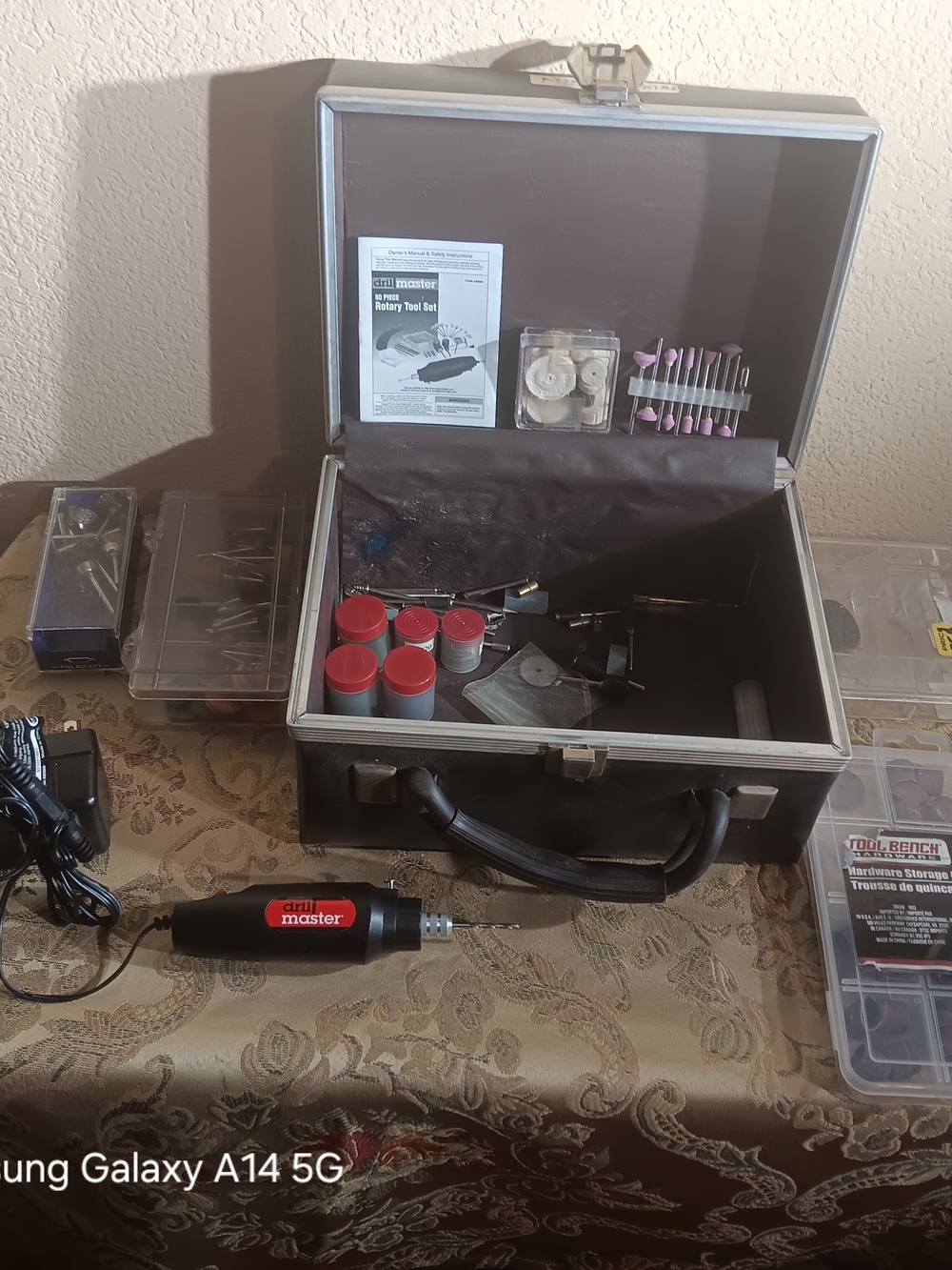 Drill Master Portable Rotary Tool - Black/Red 80 Piece Incomplete